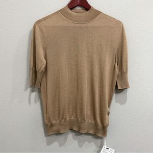 Jil Sander Short‎ Sleeve Sweater Size 10 Cashmere Silk NWT $1155